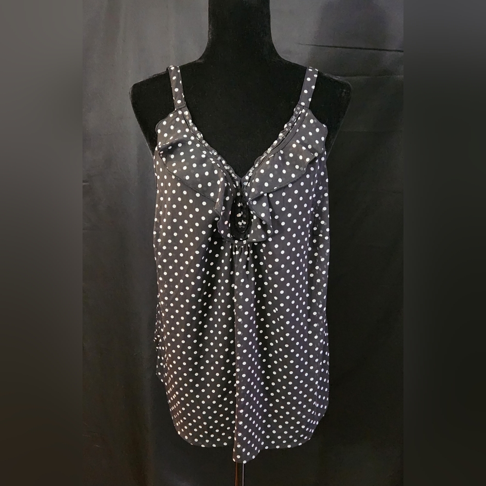 Avenue Ruffle Polka Dot Camisole Top Size 14/16